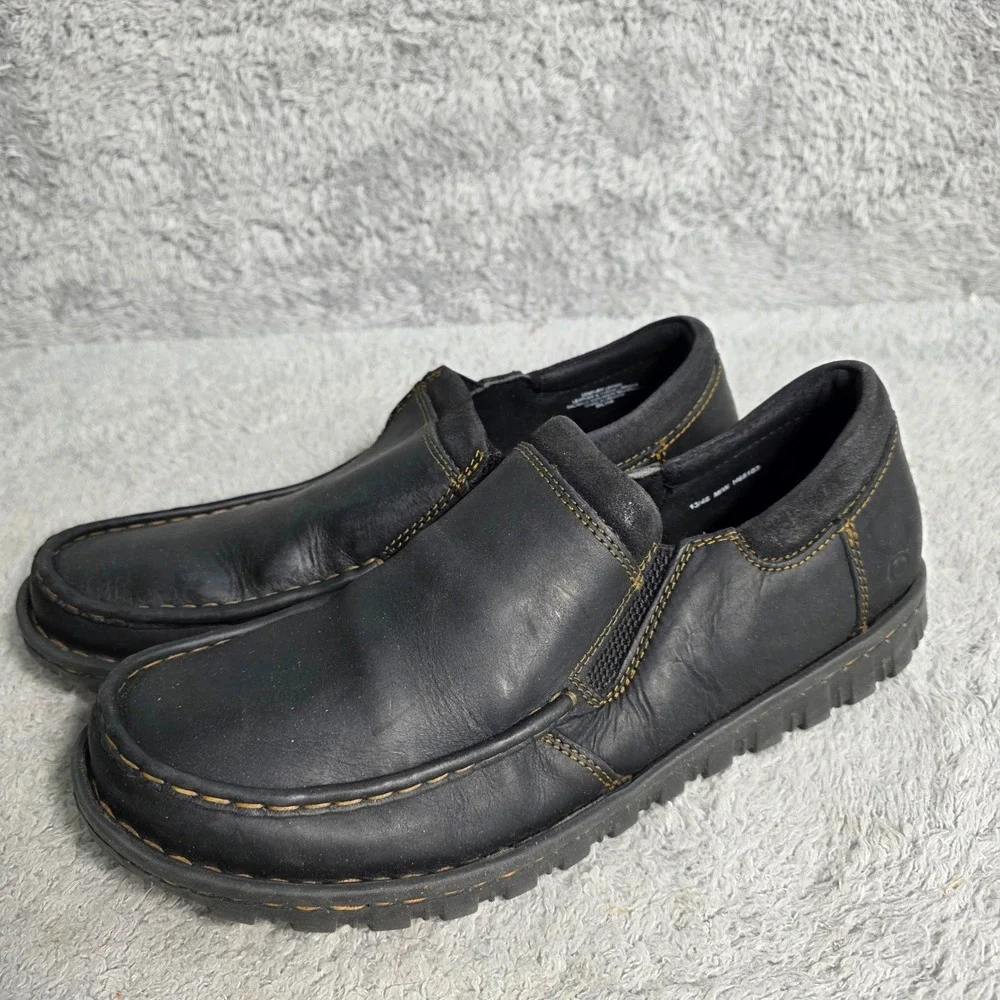 Born Gudmund Black Full Grain Leather Slip On Loafer Shoes Men‎ Size 13 H65103